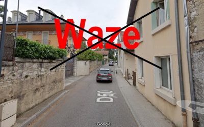 Suppression de la traversée de Tresserve comme raccourci par « Waze »